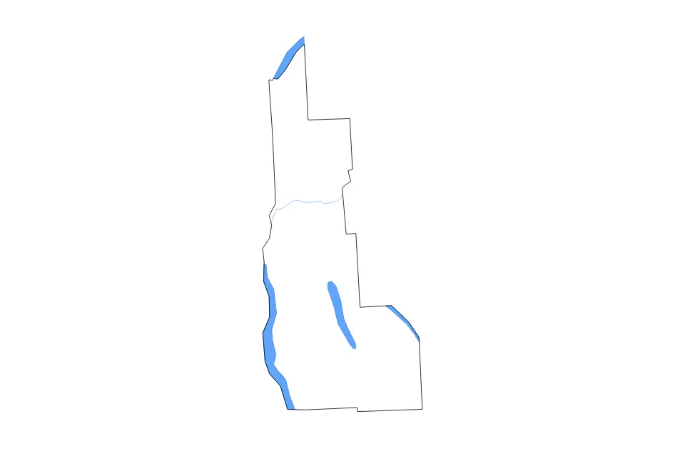 Mapa de Cayuga, New York de tipo contorno, lagos y ríos para América del Norte, con contorno, lagos y ríos con elementos de agua como Cayuga Lake, Skaneateles Lake y Owasco Lake.