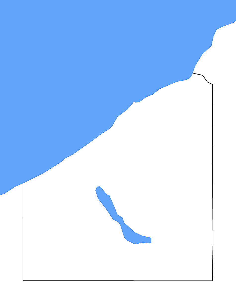 Mapa de contorno de Chautauqua, New York con lagos y ríos.