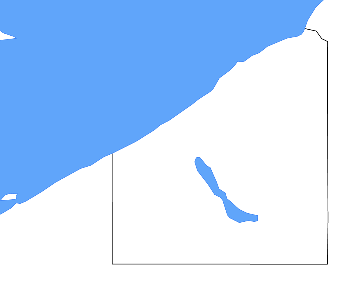 Carte de contour de Chautauqua, New York avec lacs et rivières.