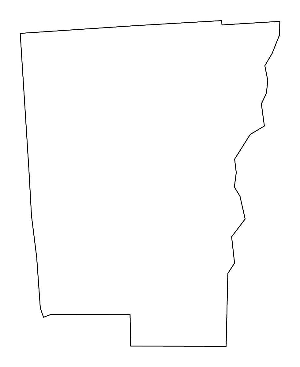 Mapa de contorno de Chenango, New York con ríos.