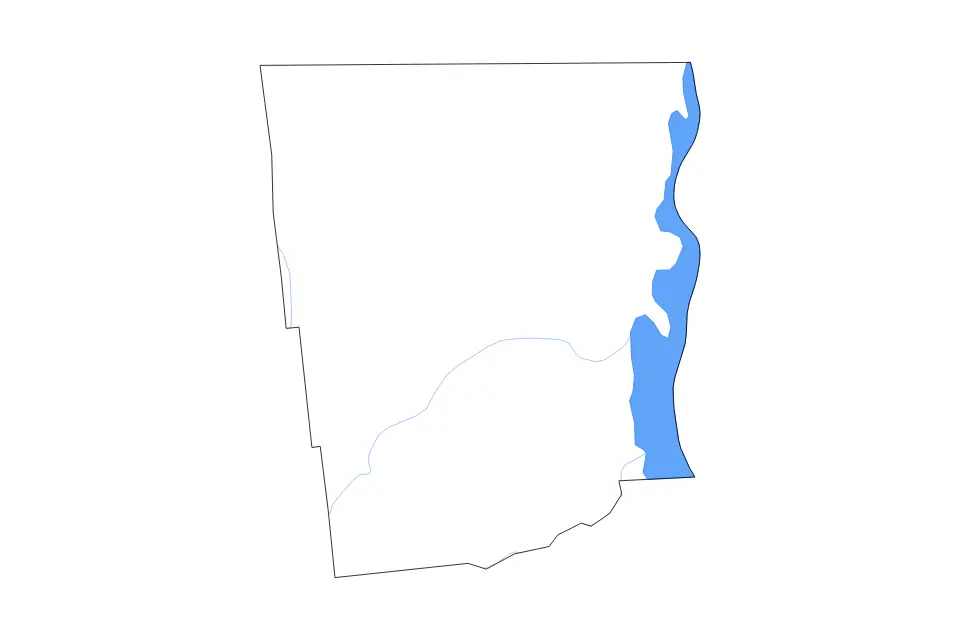 Mapa de Clinton, New York de tipo contorno, lagos y ríos para América del Norte, con contorno, lagos y ríos con elementos de agua como Lake Champlain.