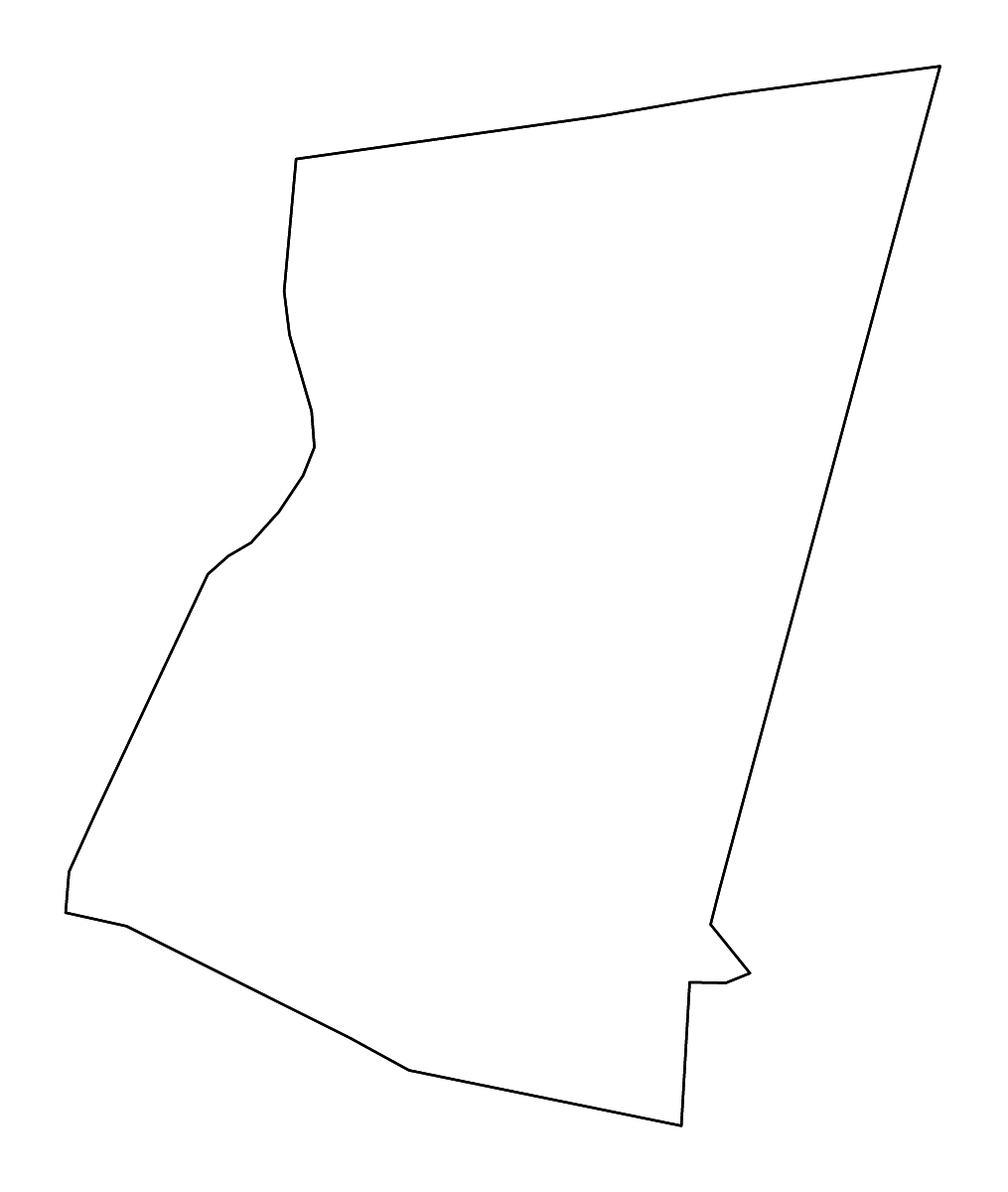 Mapa de contorno de Columbia, New York con ríos.
