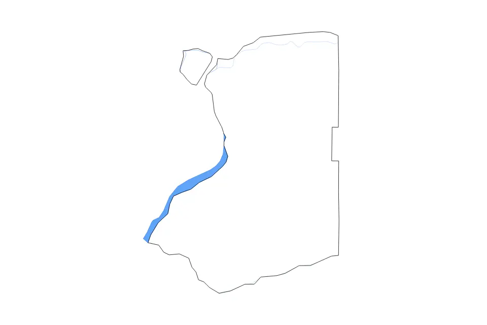 Mapa de Erie, New York de tipo contorno, lagos y ríos para América del Norte, con contorno, lagos y ríos con elementos de agua como Lake Erie.