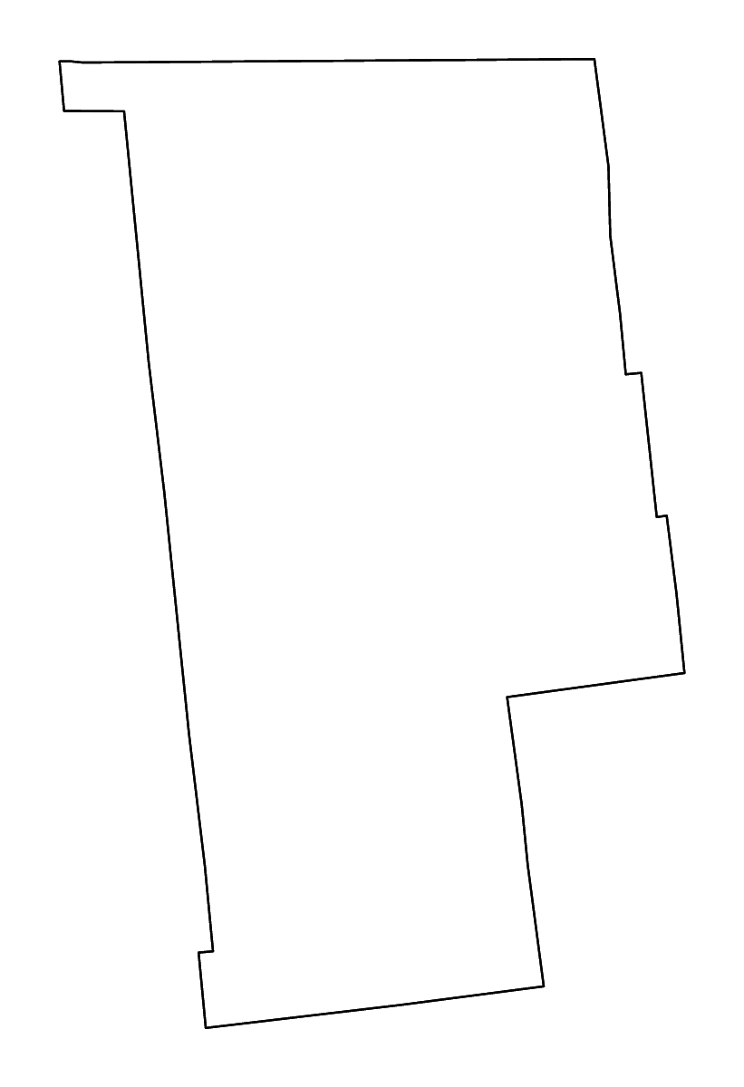 Mapa de contorno de Franklin, New York con ríos.