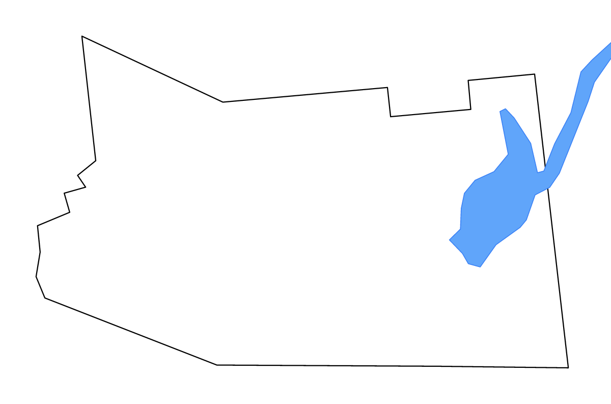 Mapa de contorno de Fulton, New York con lagos.