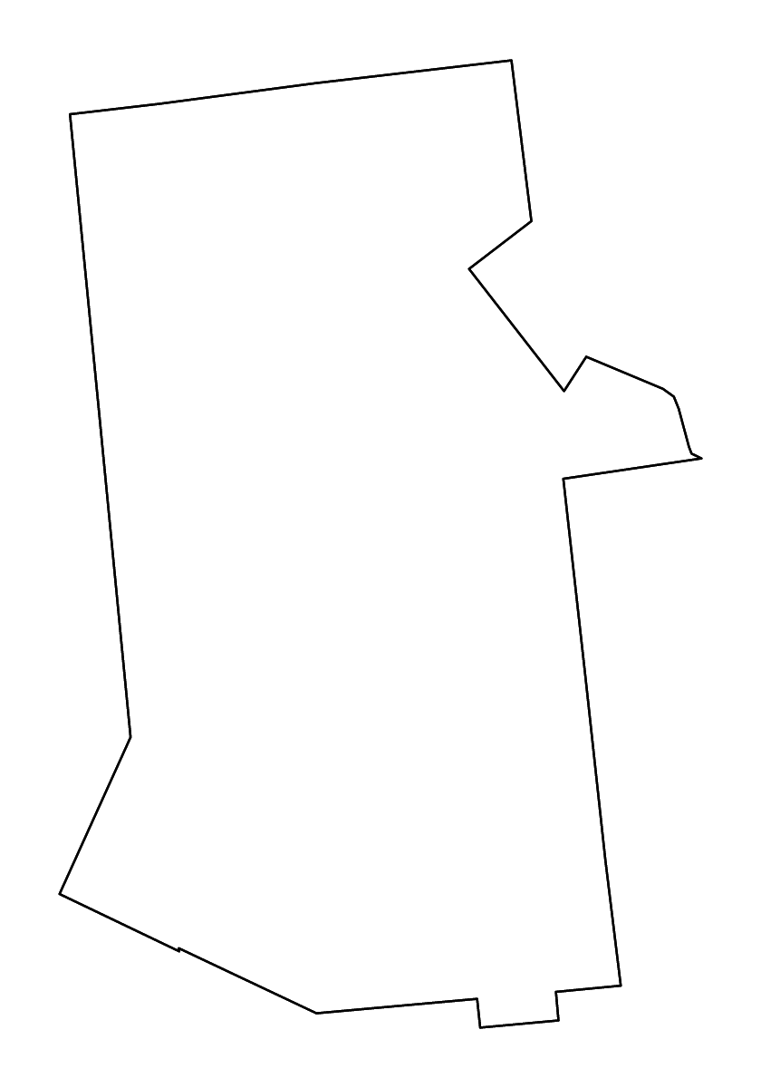 Mapa de contorno de Hamilton, New York con ríos.