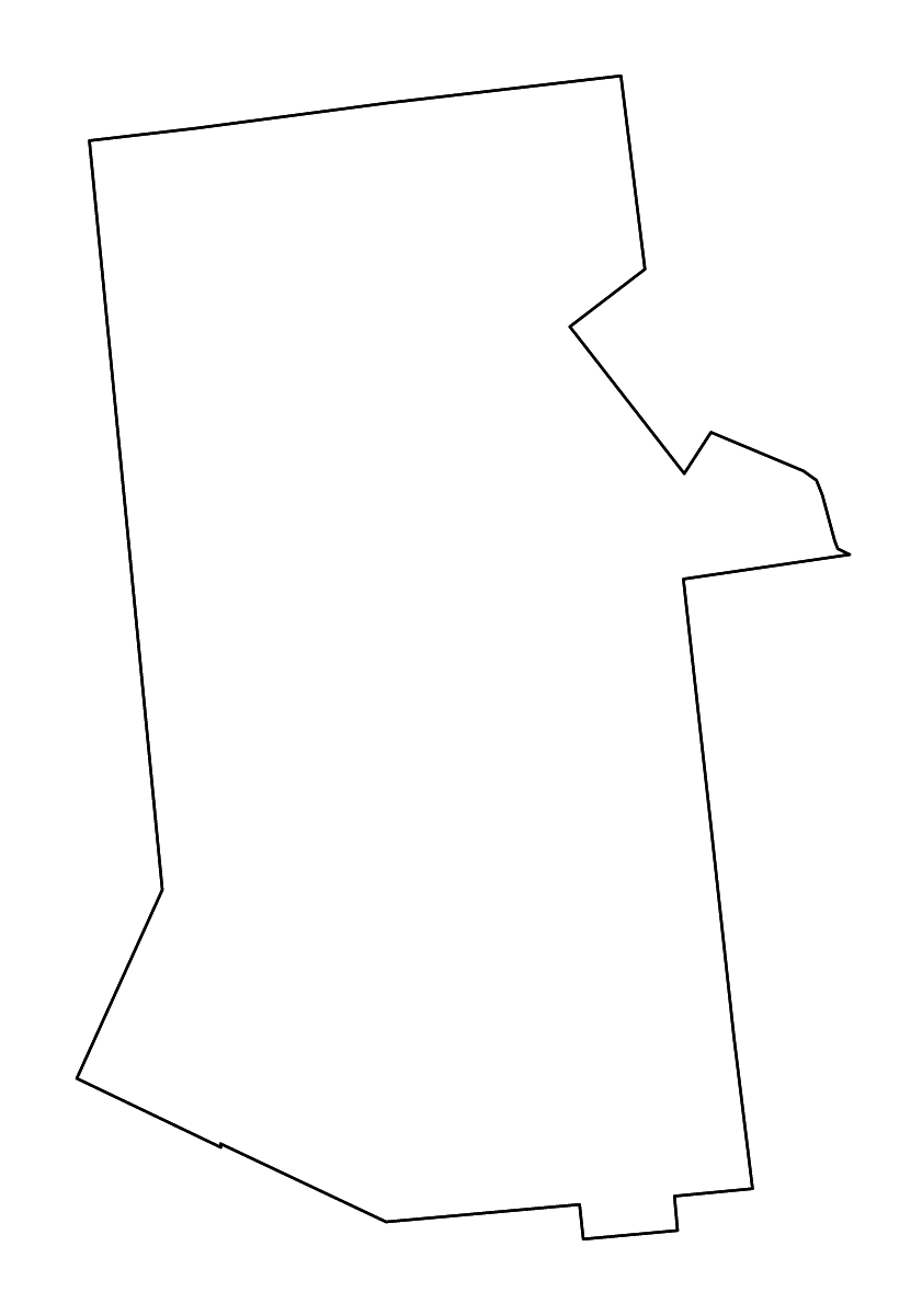 Mapa de contorno de Hamilton, New York con ríos.