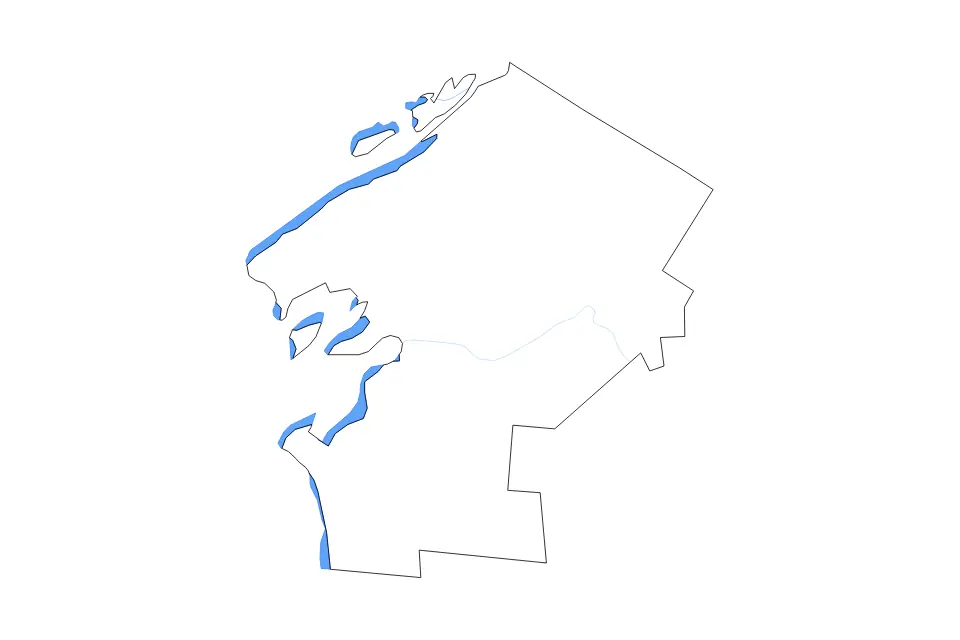 Carte de Jefferson, New York de type contour, lacs et rivières pour Amérique du Nord, montrant contour, lacs et rivières avec des éléments hydrographiques comme Lake Ontario.