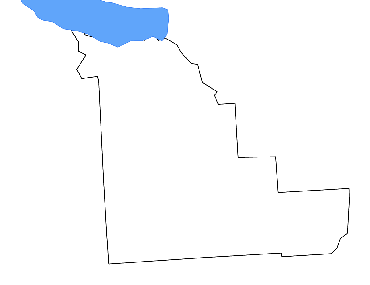 Carte de contour de Madison, New York avec lacs et rivières.