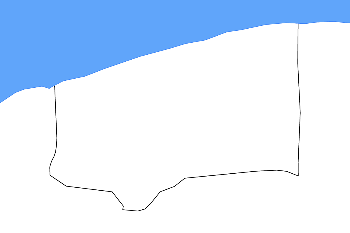 Mapa de contorno de Niagara, New York con lagos y ríos.