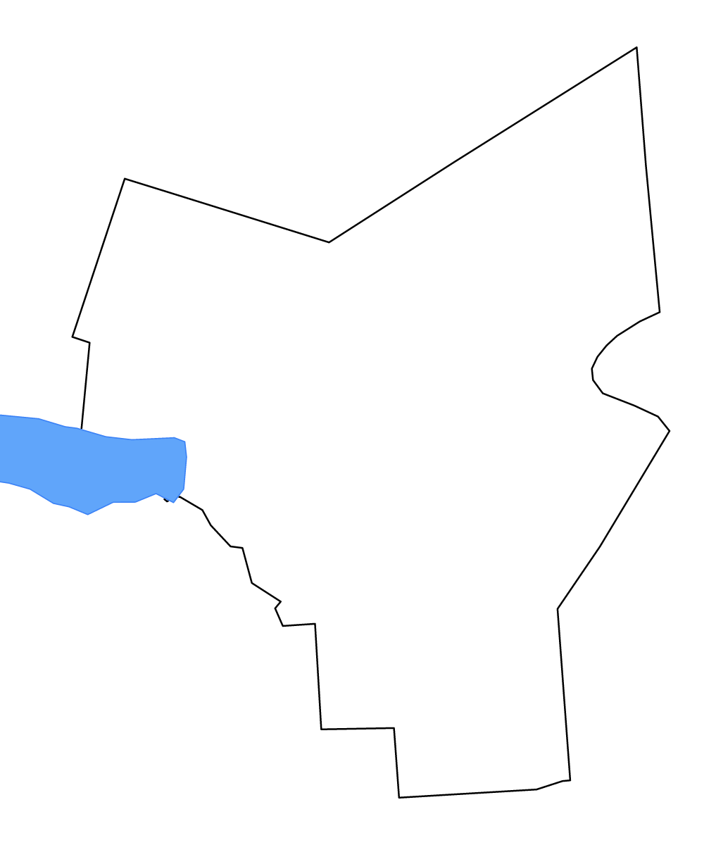 Mapa de contorno de Oneida, New York con lagos y ríos.