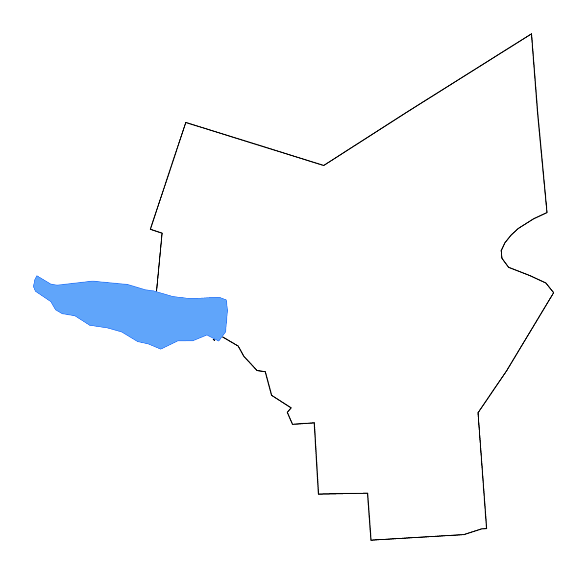 Mapa de contorno de Oneida, New York con lagos y ríos.
