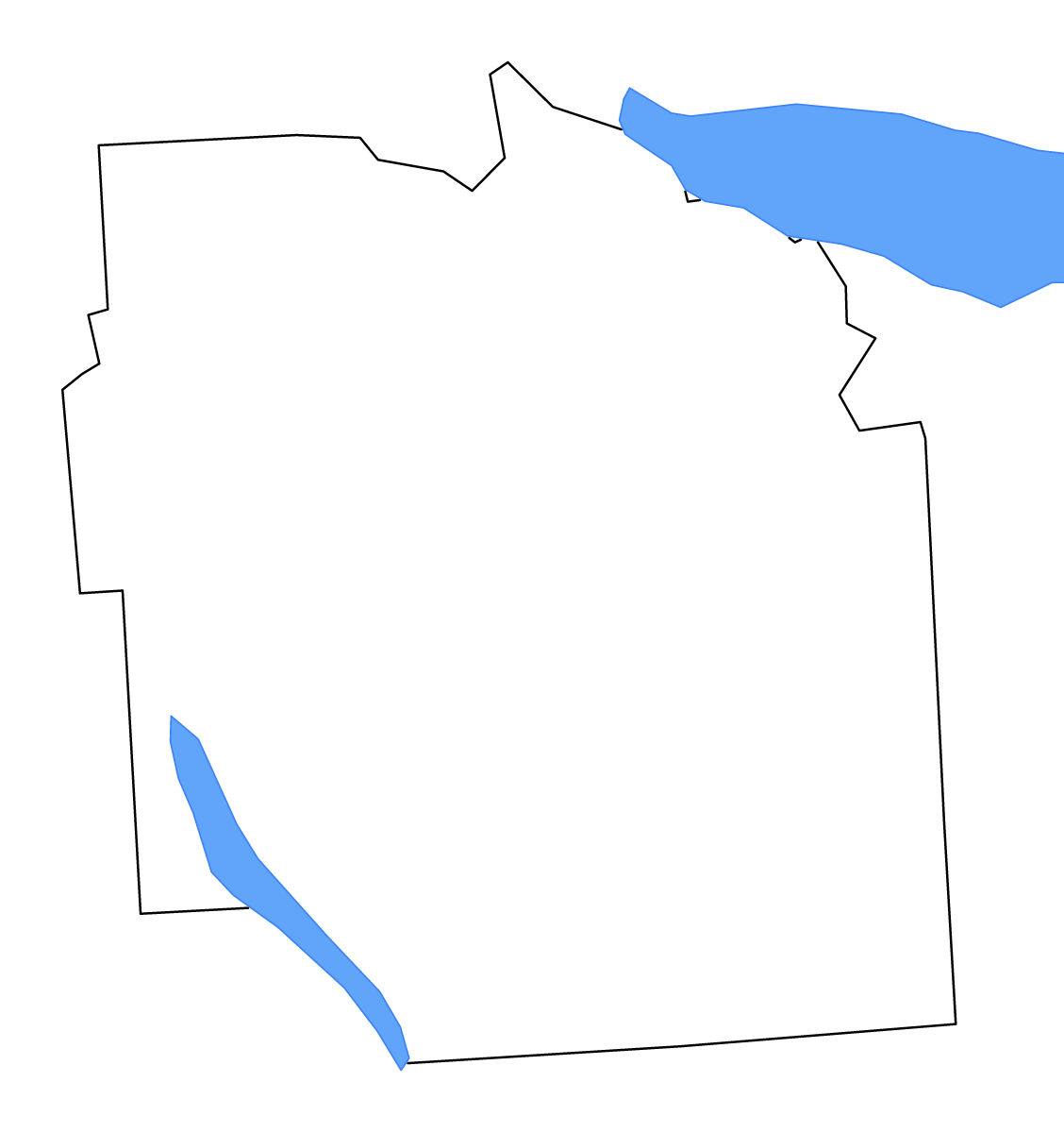 Mapa de contorno de Onondaga, New York con lagos y ríos.