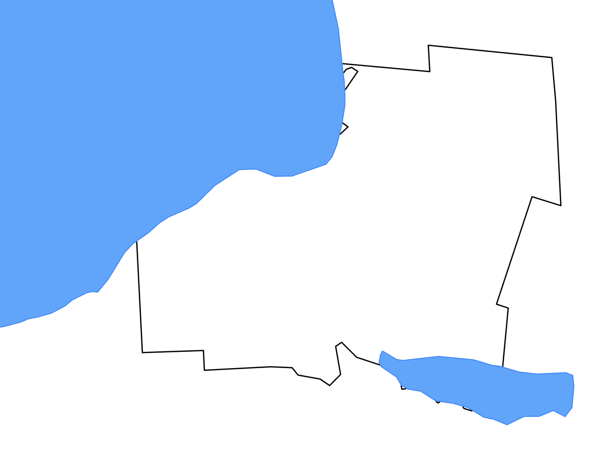 Mapa de contorno de Oswego, New York con lagos y ríos.