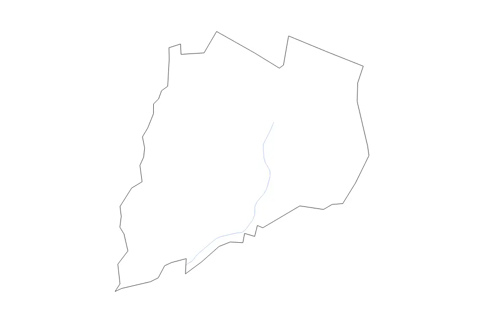 Carte de Otsego, New York de type contour et rivières pour Amérique du Nord, montrant contour et rivières avec des limites nettes.