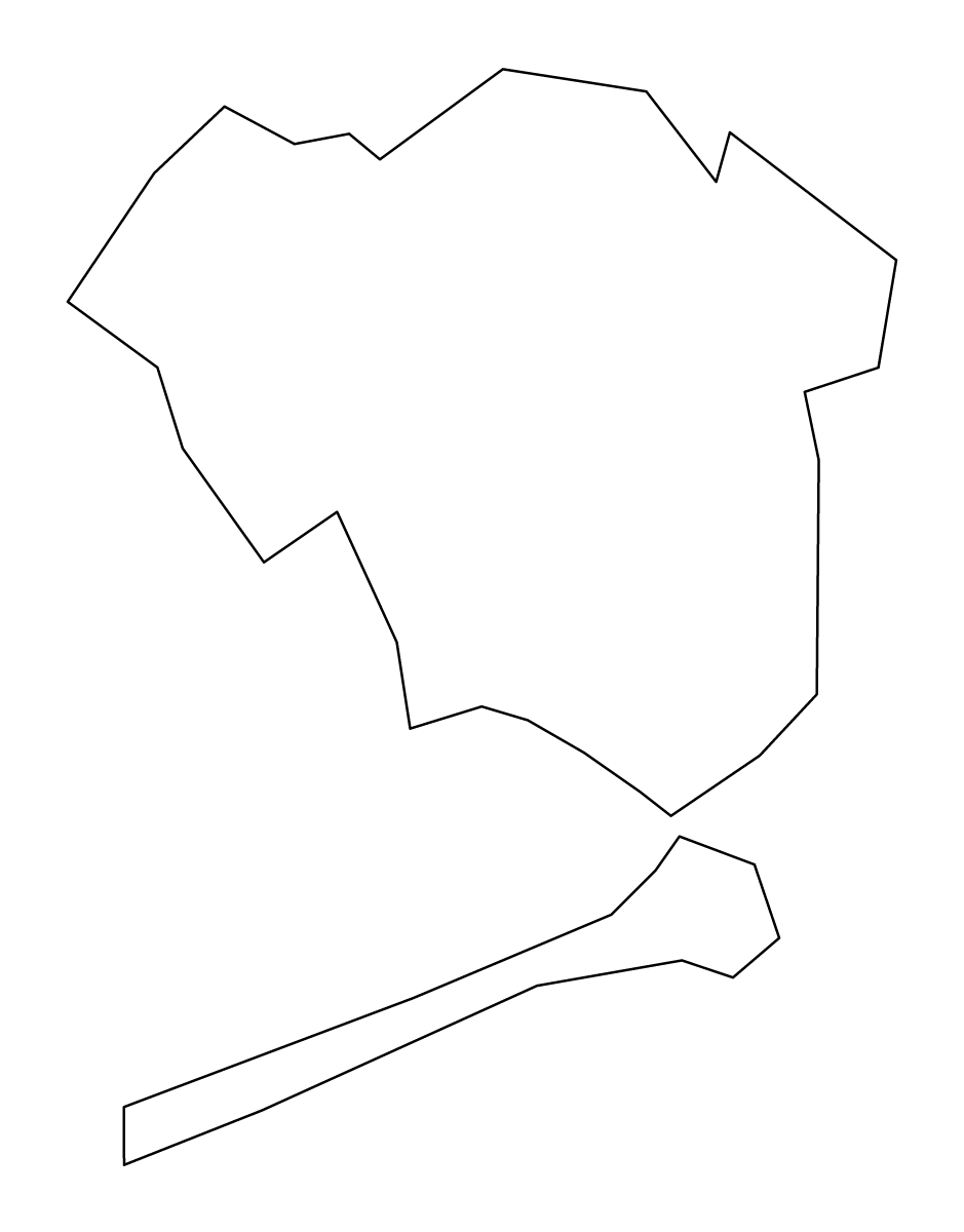 Mapa de contorno de Queens, New York.