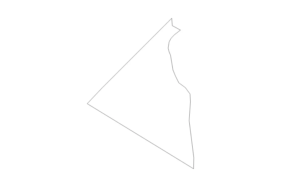 Outline map of Rockland County, New York with subdivision borders.