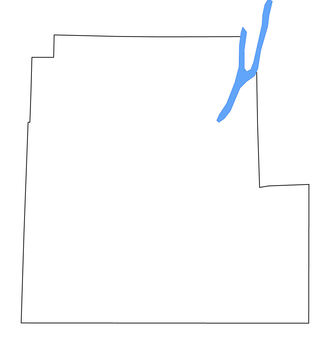 Mapa de contorno de Steuben, New York con lagos y ríos.