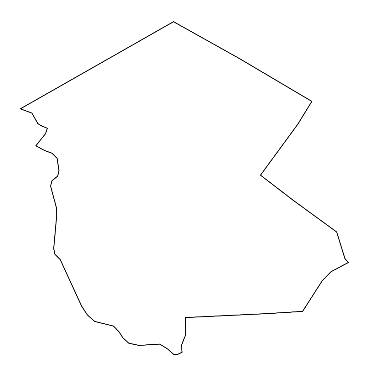 Mapa de contorno de Sullivan, New York con ríos.