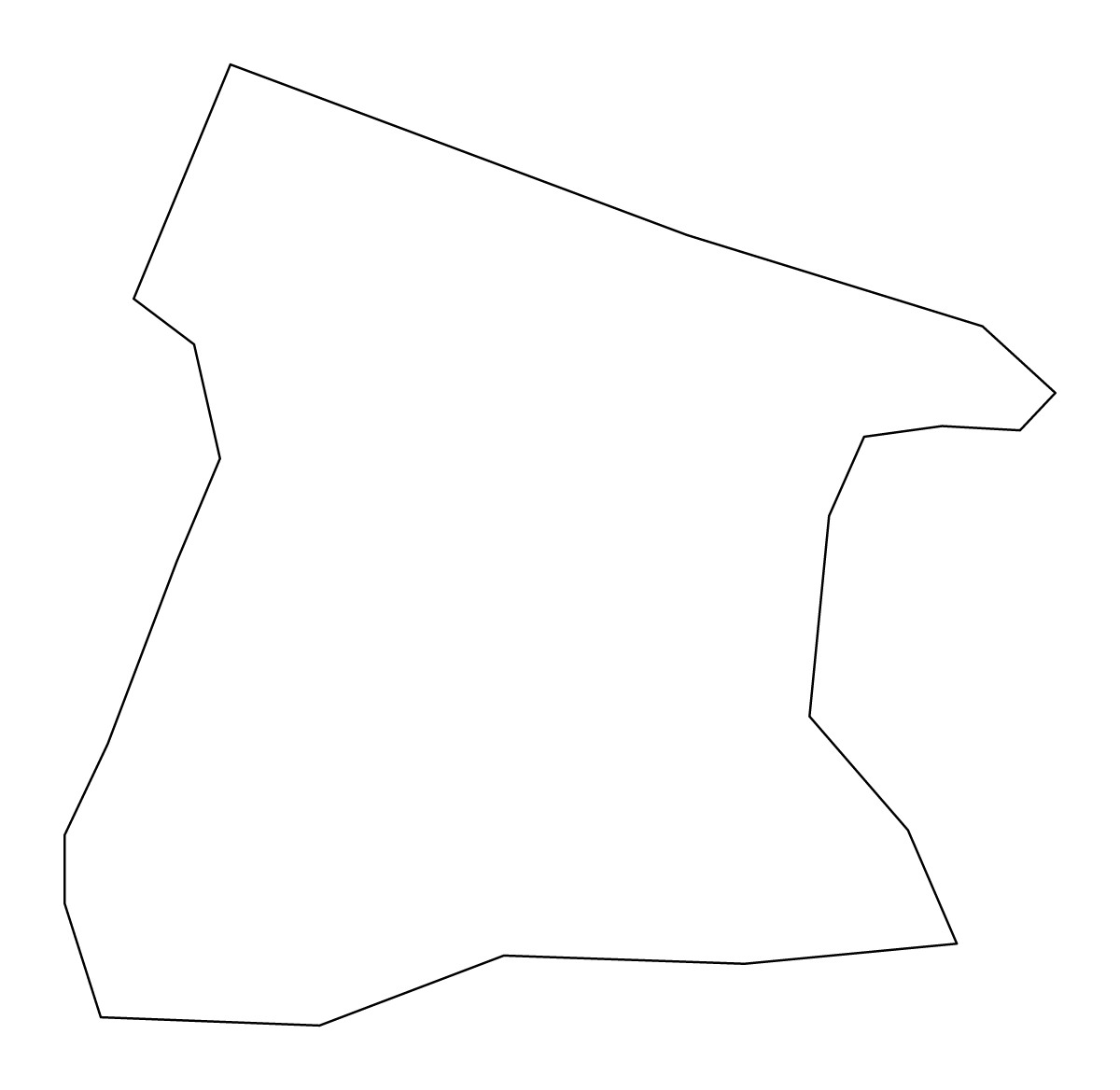 Mapa de contorno de the Bronx, New York.