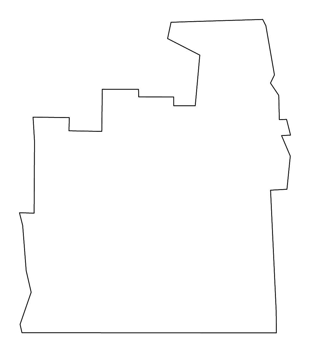 Mapa de contorno de Tioga, New York con ríos.