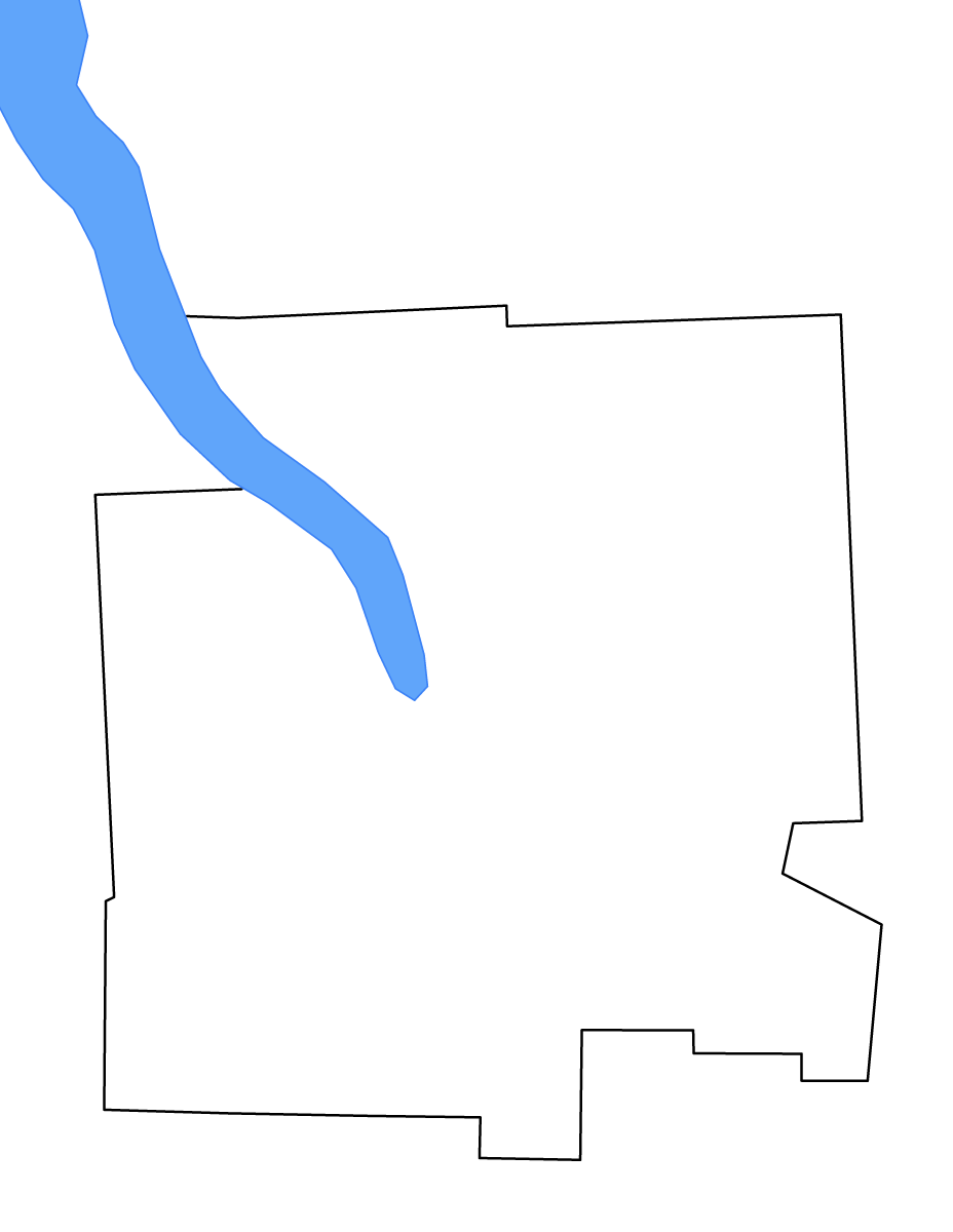 Mapa de contorno de Tompkins, New York con lagos.