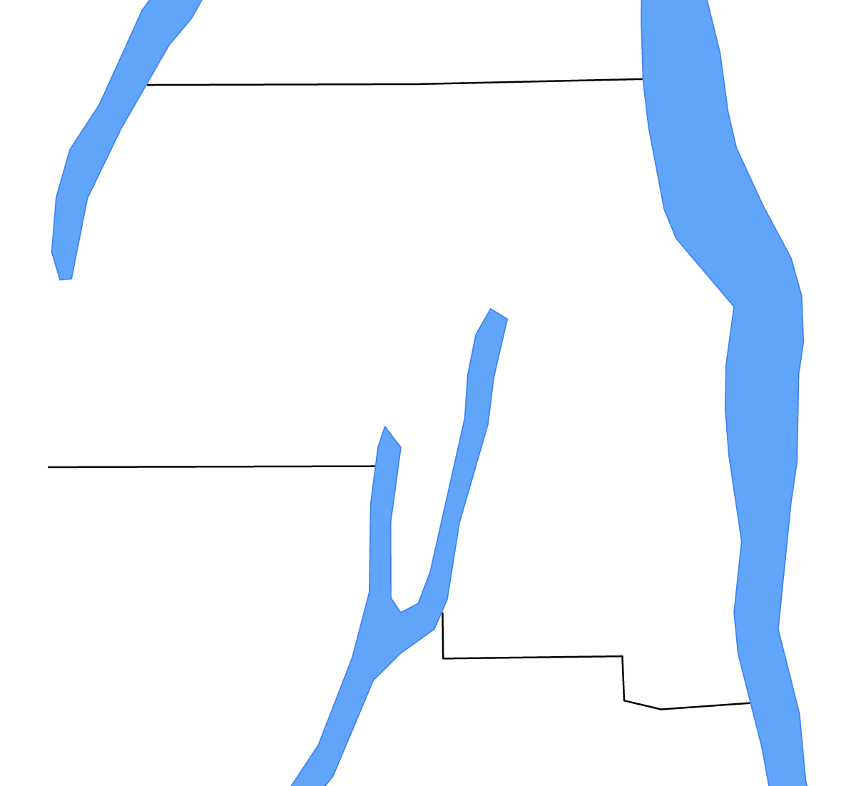 Mapa de contorno de Yates, New York con lagos y ríos.