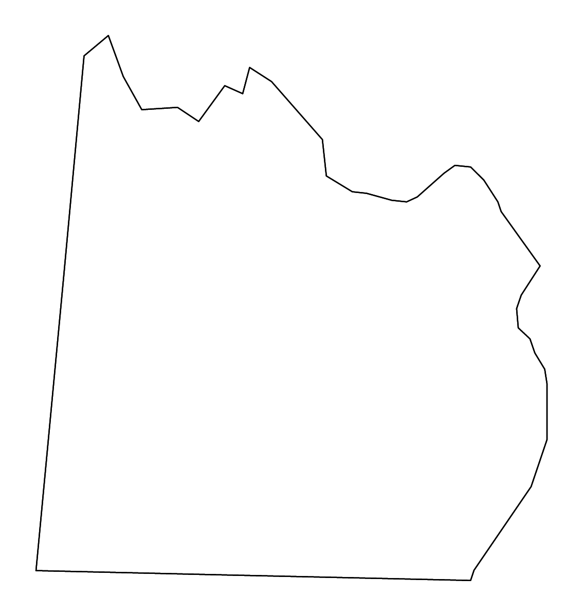 Carte de contour de Anson, North Carolina avec rivières.