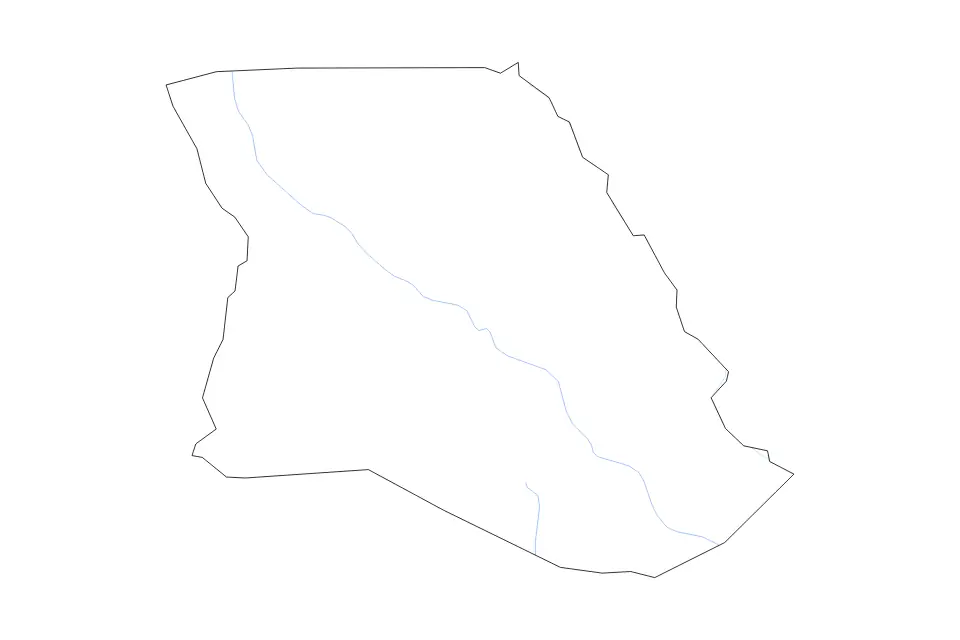 Carte de Bladen, North Carolina de type contour et rivières pour Amérique du Nord, montrant contour et rivières avec des limites nettes.