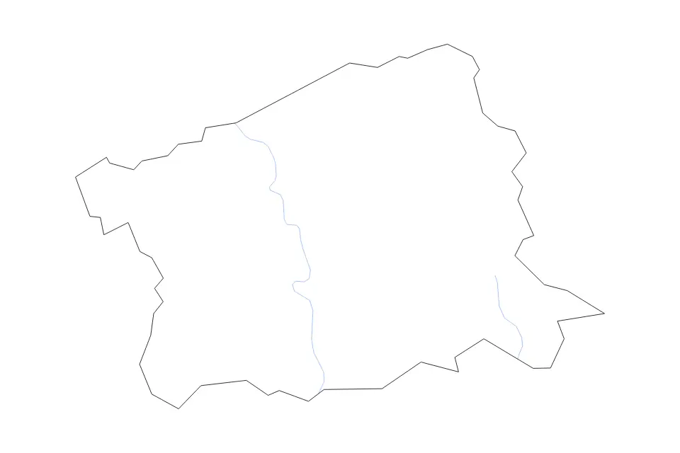 Carte de Buncombe, North Carolina de type contour et rivières pour Amérique du Nord, montrant contour et rivières avec des limites nettes.