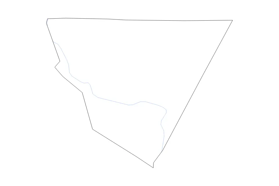 Mapa de Cabarrus, North Carolina de tipo contorno y ríos para América del Norte, con contorno y ríos con límites limpios.