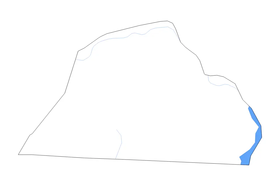 Outline map of Catawba County, North Carolina with subdivision borders and major lakes and rivers.