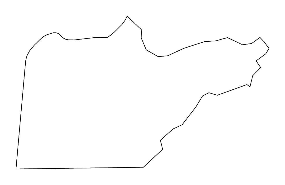 Carte de contour de Cherokee, North Carolina avec rivières.