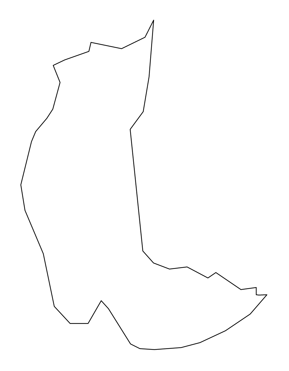 Carte de contour de Chowan, North Carolina.