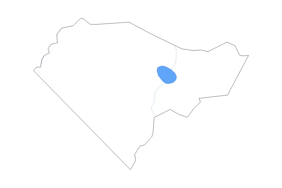 Outline map of Columbus County, North Carolina with subdivision borders and major lakes and rivers.