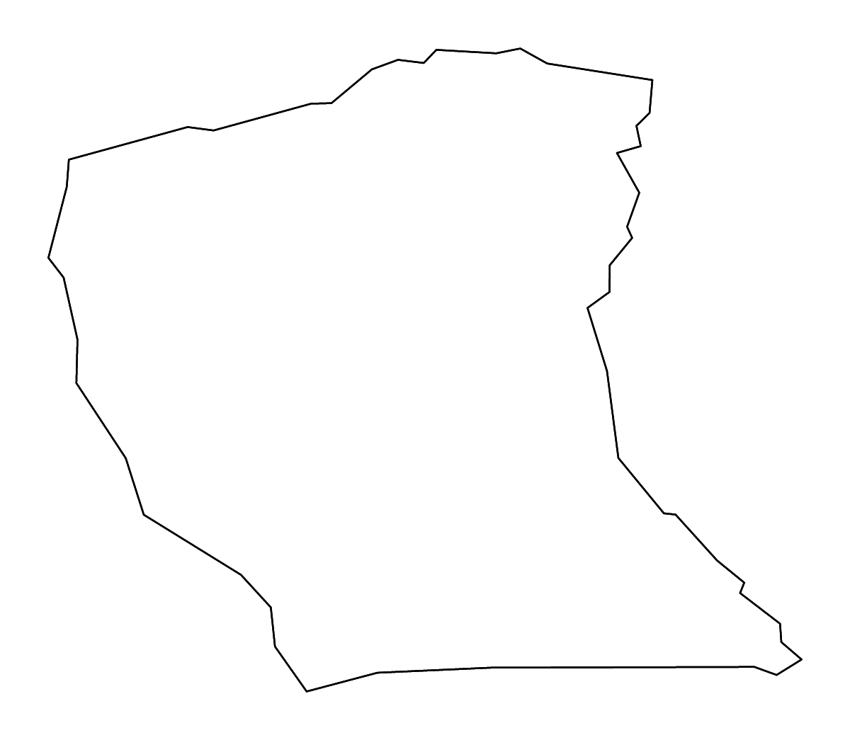 Mapa de contorno de Cumberland, North Carolina con ríos.