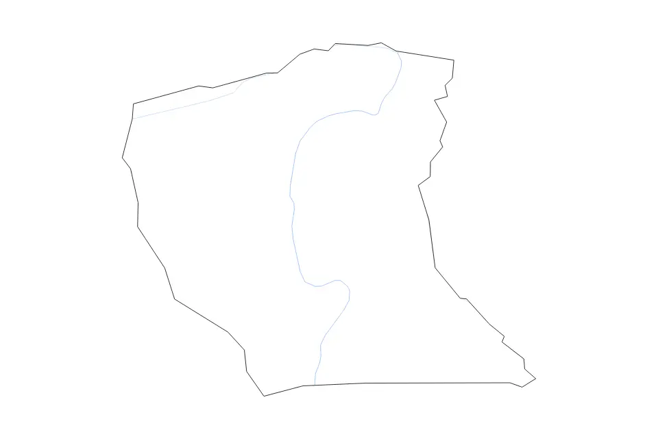 Mapa de Cumberland, North Carolina de tipo contorno y ríos para América del Norte, con contorno y ríos con límites limpios.