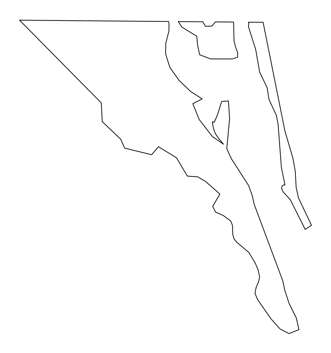 Mapa de contorno de Currituck, North Carolina.