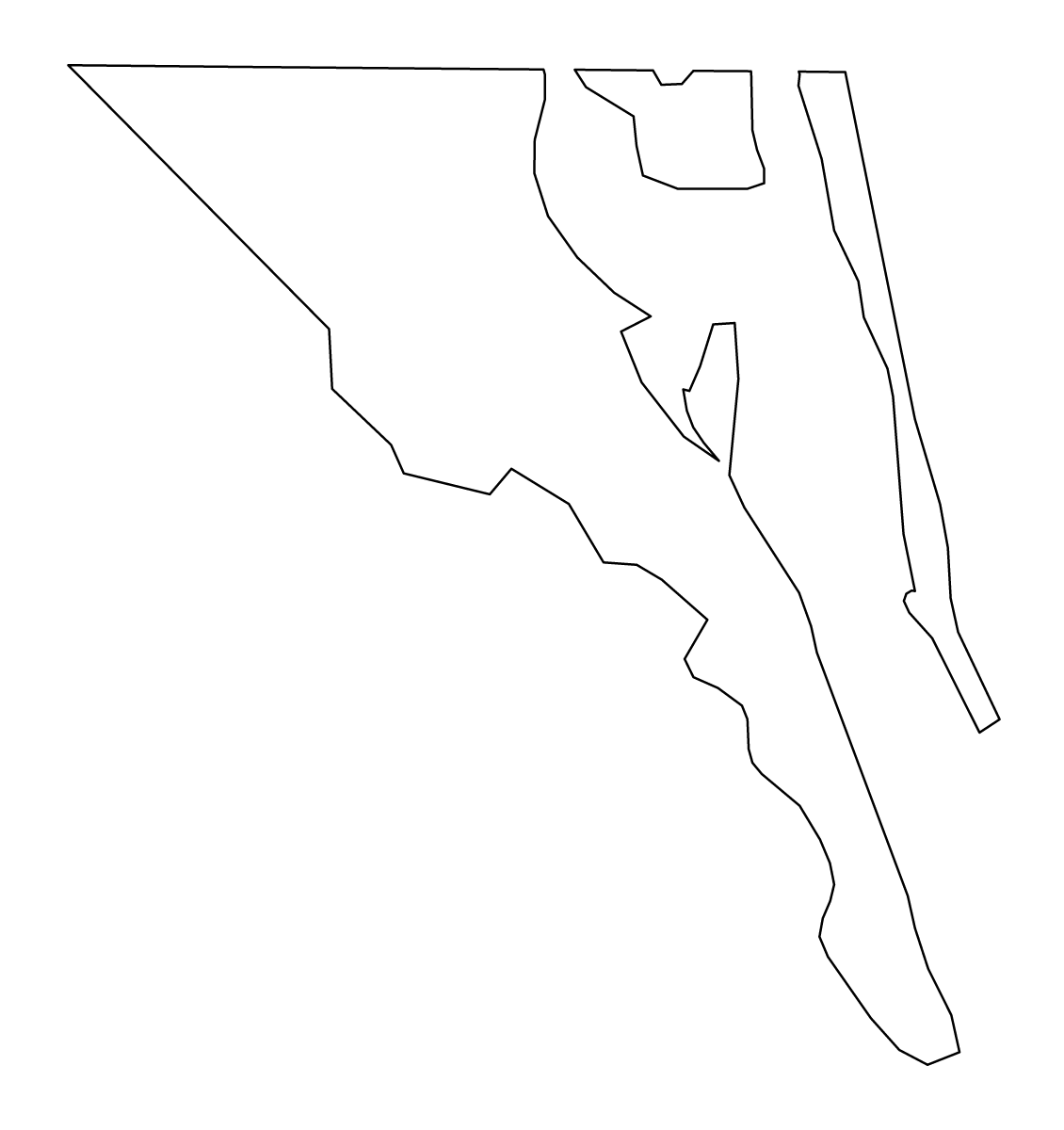 Carte de contour de Currituck, North Carolina.