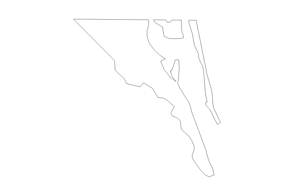 Carte de Currituck, North Carolina de type contour pour Amérique du Nord, montrant contour avec des limites nettes.