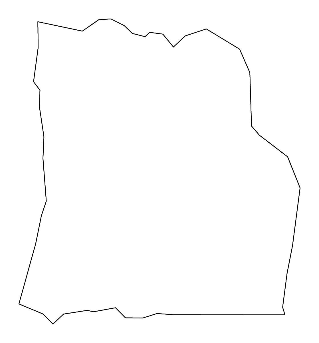 Mapa de contorno de Duplin, North Carolina con ríos.