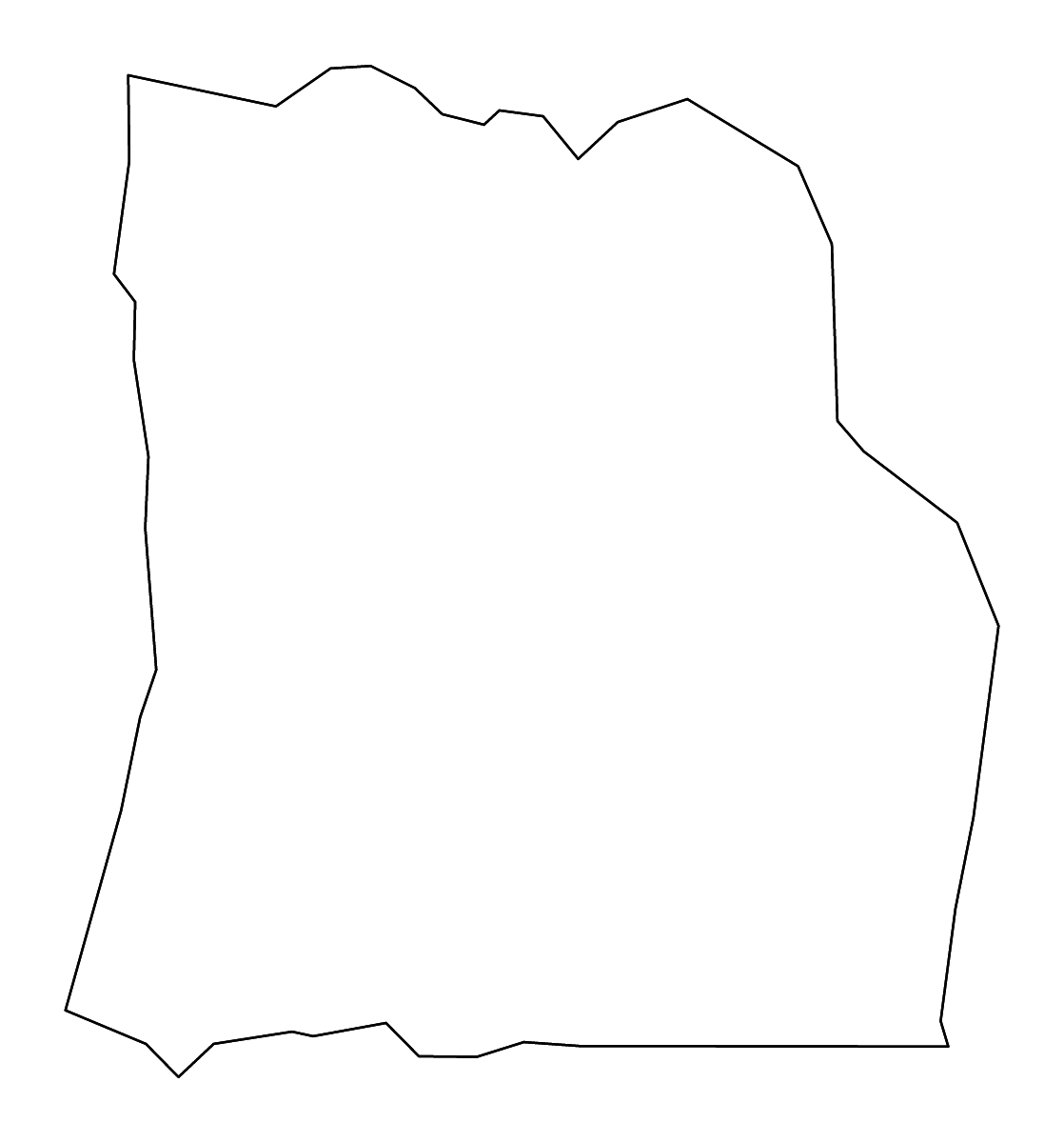 Mapa de contorno de Duplin, North Carolina con ríos.