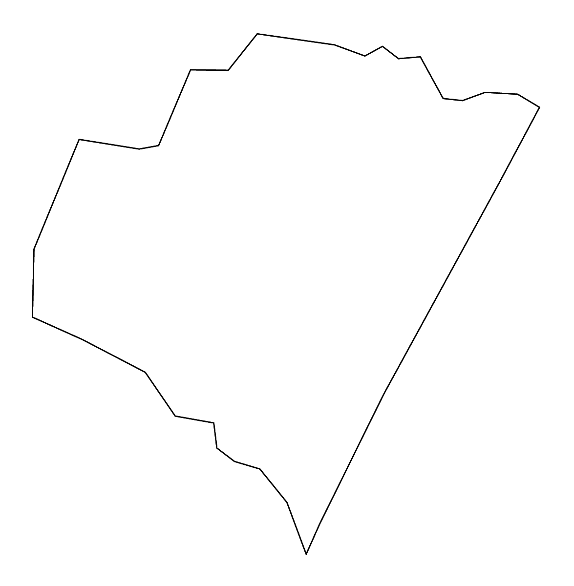 Mapa de contorno de Franklin, North Carolina con ríos.