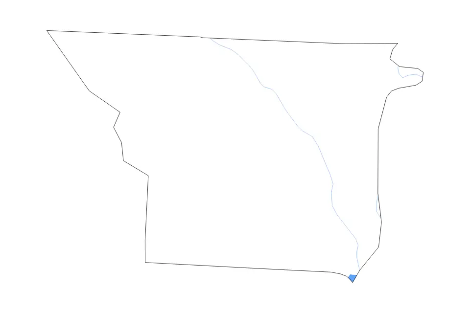 Outline map of Gaston County, North Carolina with subdivision borders and major lakes and rivers.