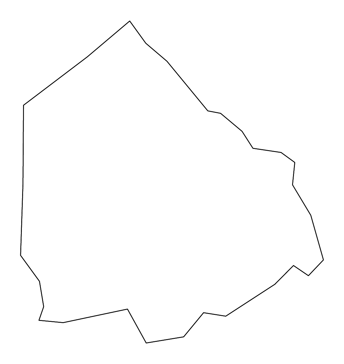 Carte de contour de Greene, North Carolina avec rivières.