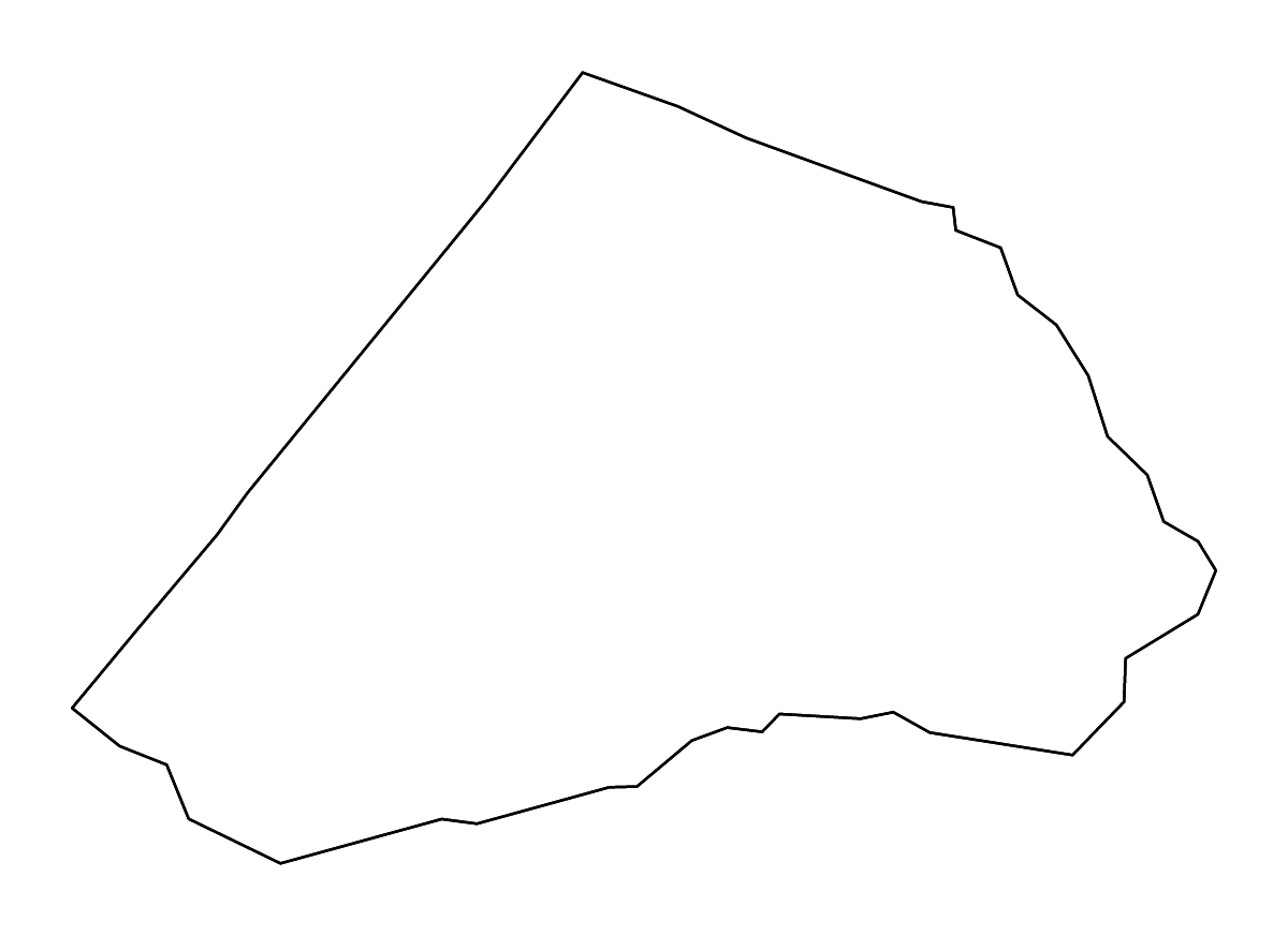 Mapa de contorno de Harnett, North Carolina con ríos.