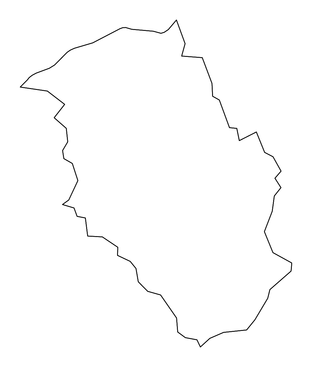 Mapa de contorno de Haywood, North Carolina con ríos.