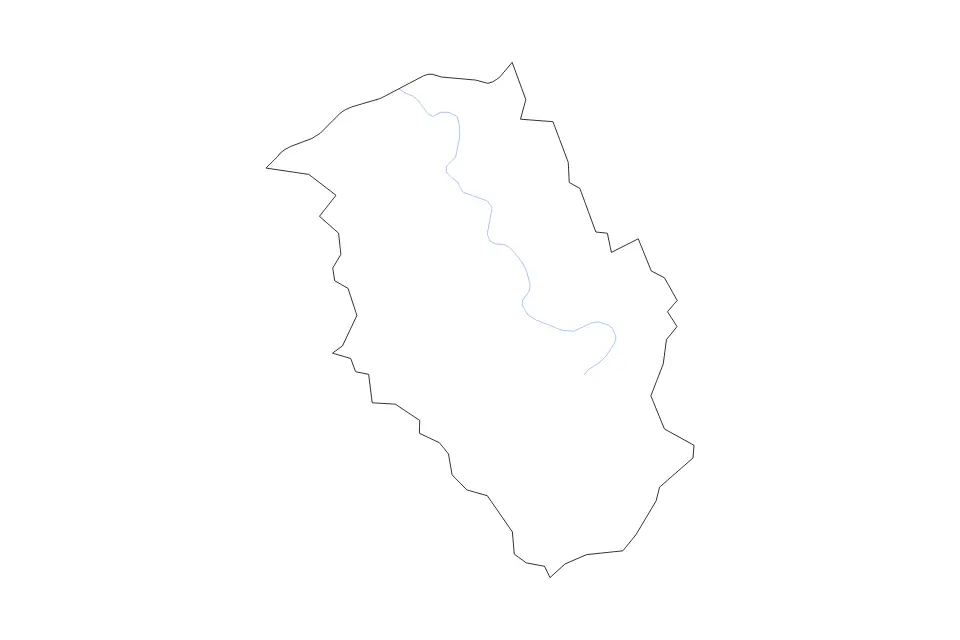 Mapa de Haywood, North Carolina de tipo contorno y ríos para América del Norte, con contorno y ríos con límites limpios.