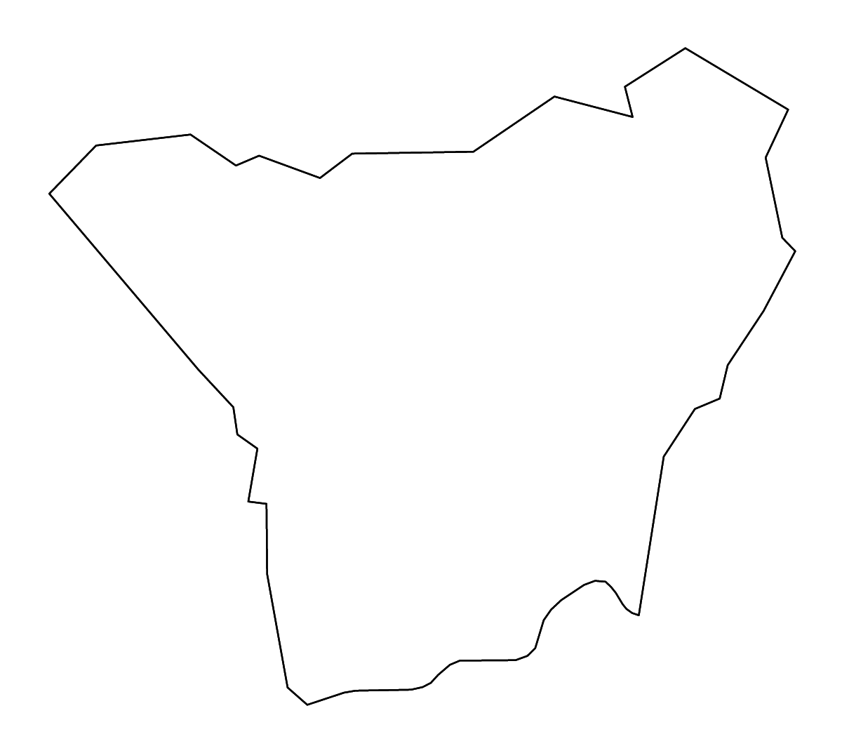 Mapa de contorno de Henderson, North Carolina con ríos.