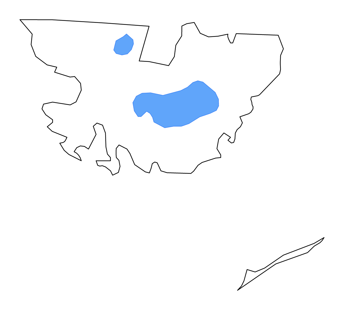Mapa de contorno de Hyde, North Carolina con lagos.